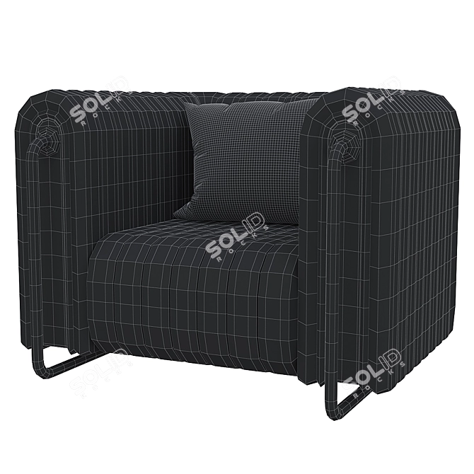 Modern Rivers Armchair | Stylish Design 3D model image 6