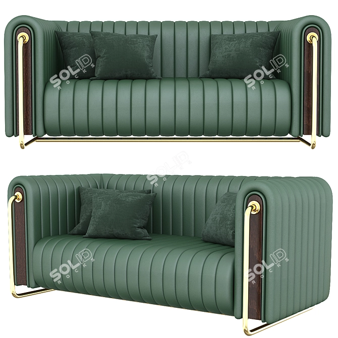 Modern Rivers Sofa: Realistic Design | 3D Model 3D model image 1