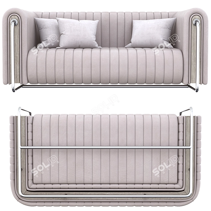 Modern Rivers Sofa: Realistic Design | 3D Model 3D model image 2