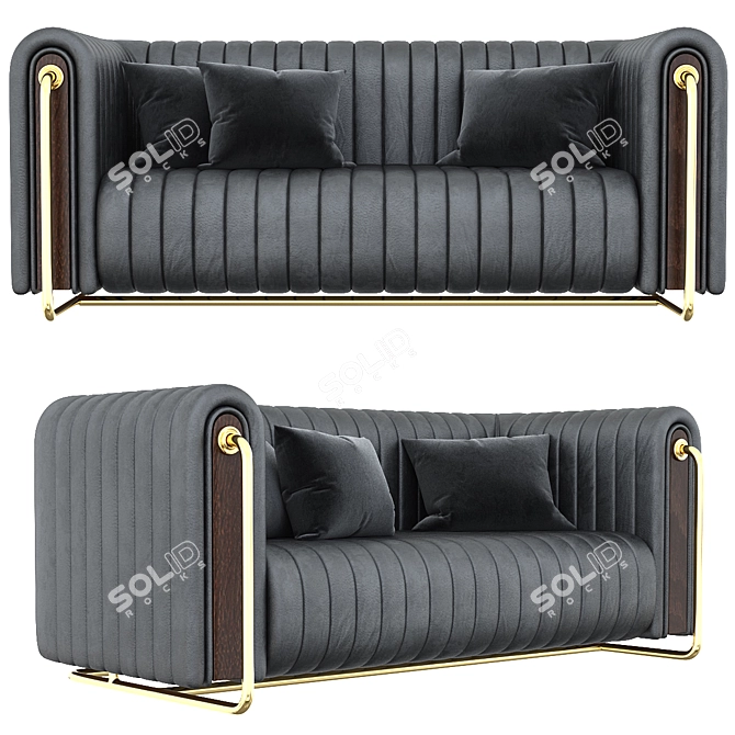 Modern Rivers Sofa: Realistic Design | 3D Model 3D model image 4
