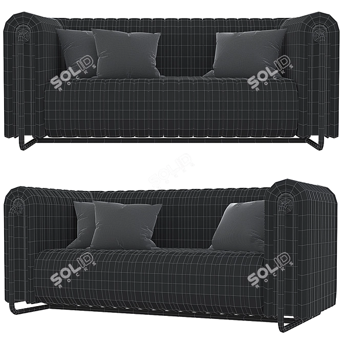 Modern Rivers Sofa: Realistic Design | 3D Model 3D model image 6