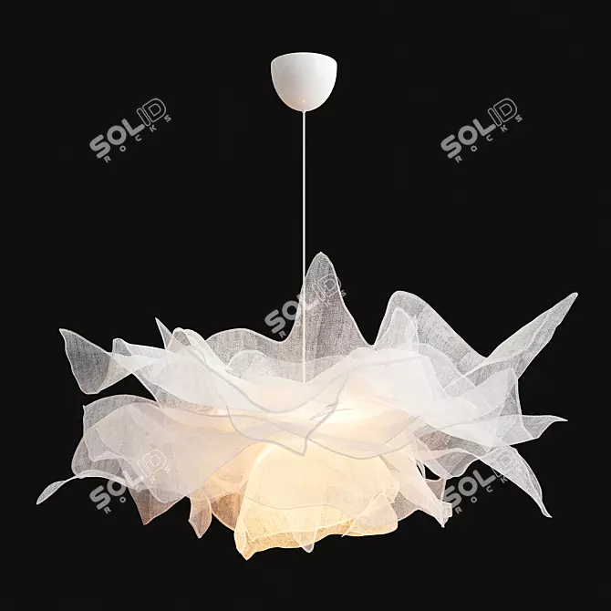 Ethereal White Pendant Lamp 3D model image 1