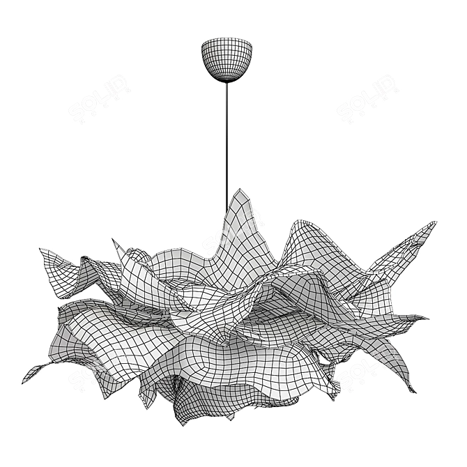Ethereal White Pendant Lamp 3D model image 2