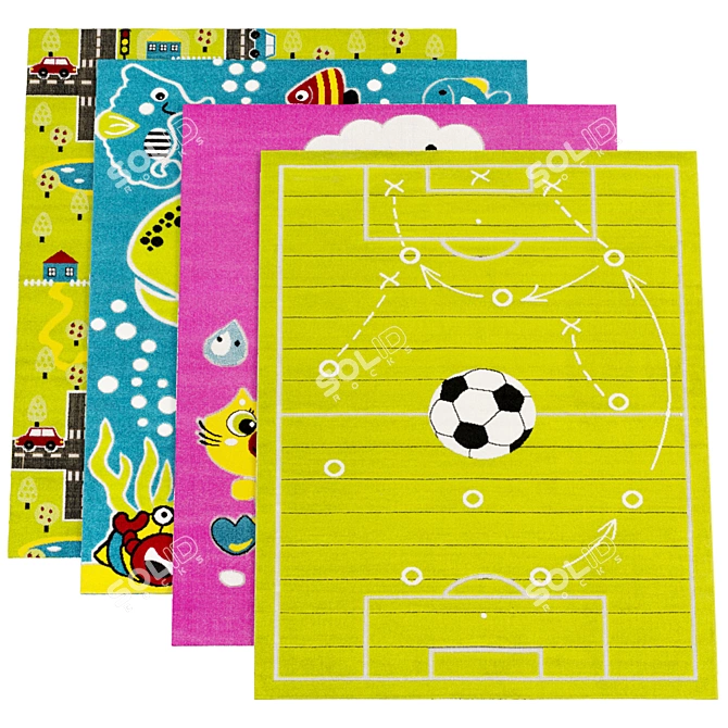 Playful Kids Rug - 3Ds Max 2013, Corona 1.6 3D model image 1
