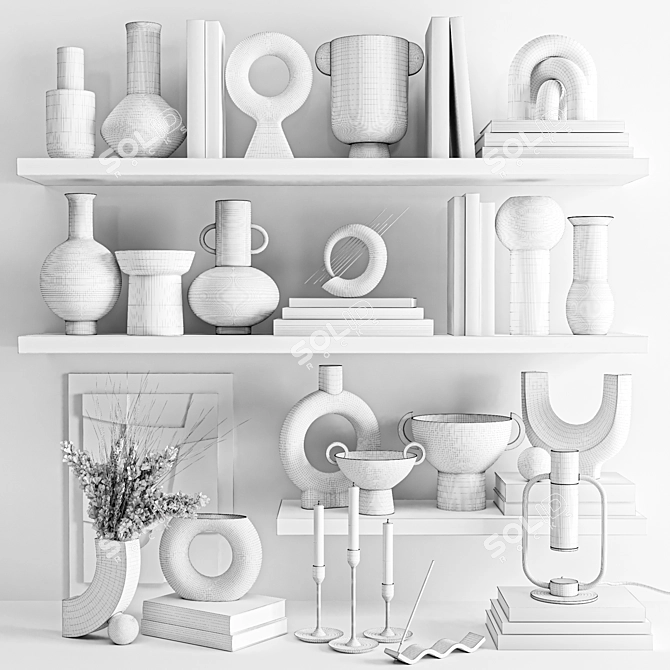 Modern Decor Set for Interior 3D model image 5