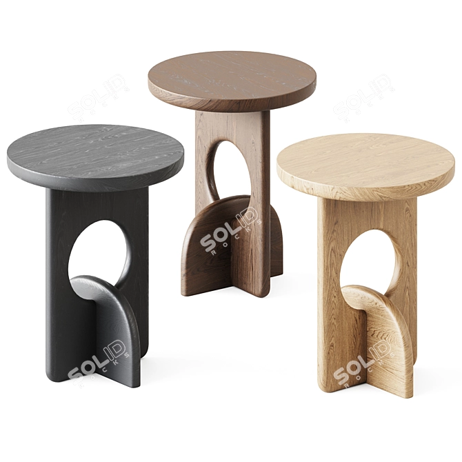 Industrial Chic Piston Side Table 3D model image 1