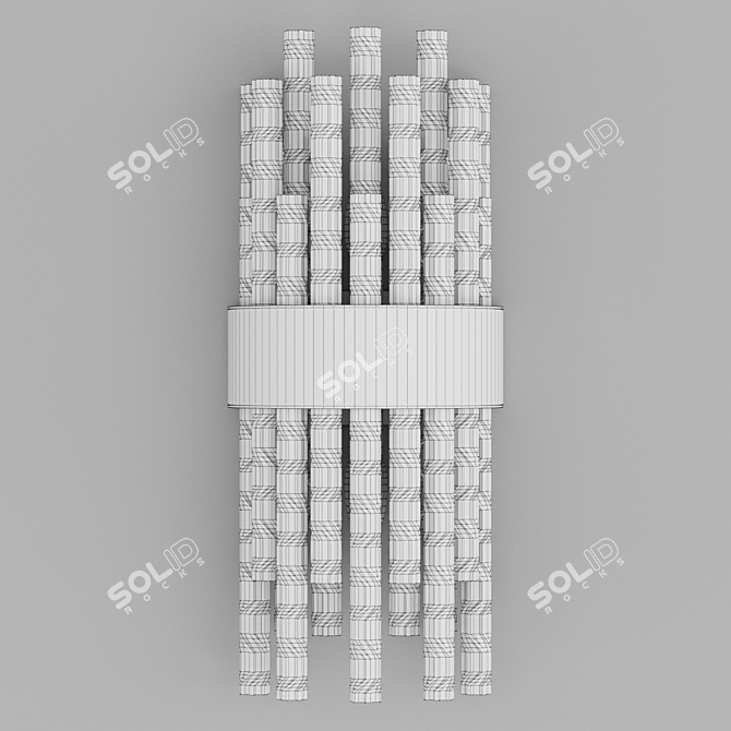 Glass Tubular Trickle Wall Lamp 3D model image 2