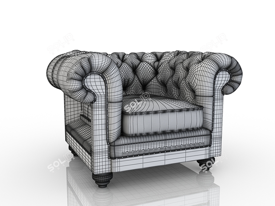 3D Loft Chair: Modern Stylish Design 3D model image 3