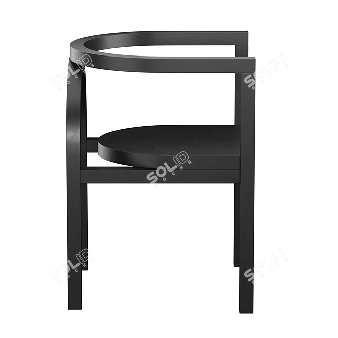 ARCH Black Painted Hardwood Cabinet 3D model image 2
