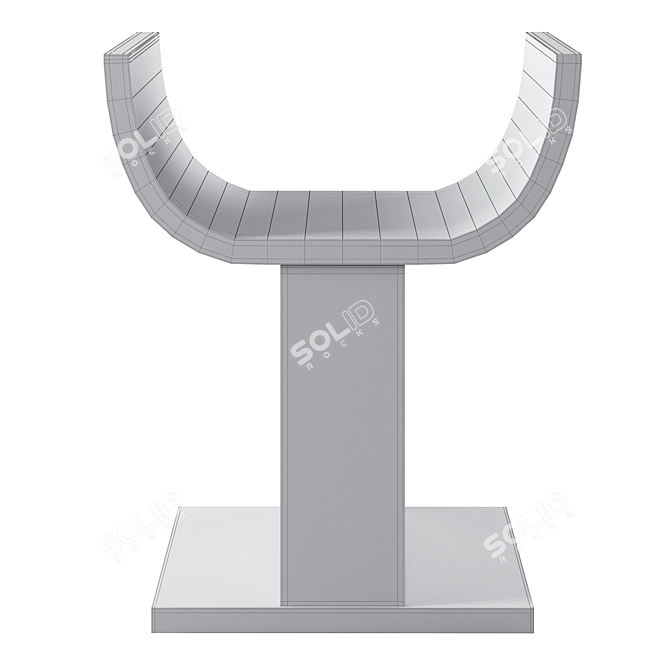 Sleek Modern Marko Accent Stool 3D model image 3