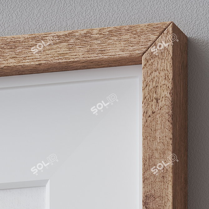 Multi-Colored Wood Photo Frames Set 3D model image 2