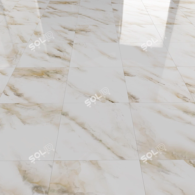 Calcatta Marble: Seamless 4K Floor 3D model image 5