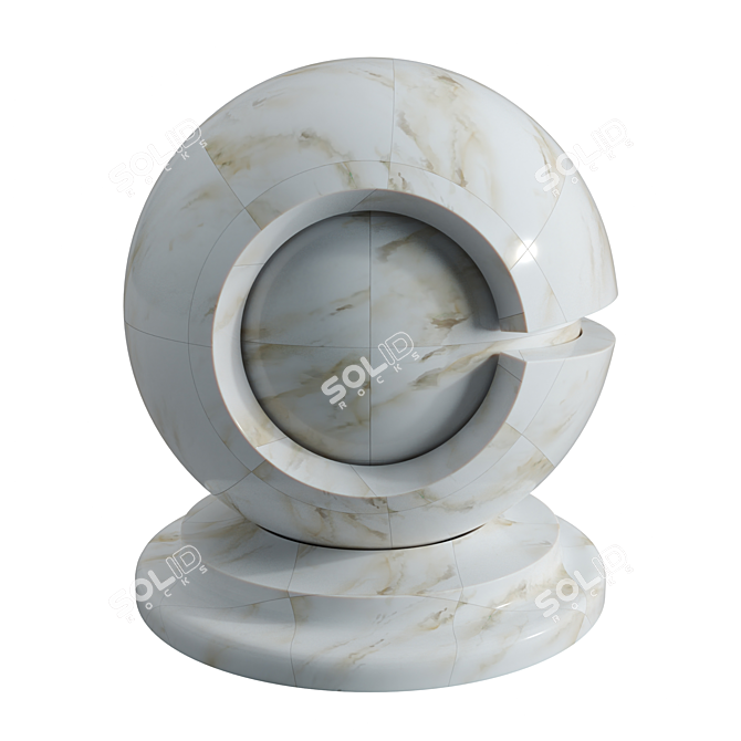 Calcatta Marble: Seamless 4K Floor 3D model image 6