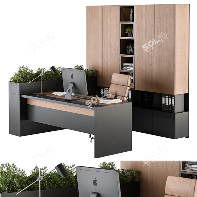 Elegant Manager L Wardrobe Set 3D model image 1