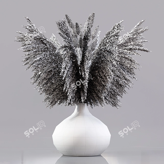 Elegant Pampas Grass Decor 3D model image 4