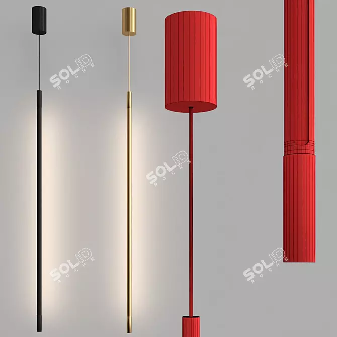 KEMMA: Sleek LED Tunnel Lamp 3D model image 2
