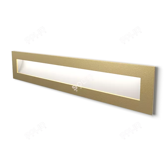 Rectangular LED Stair Luminaire 3D model image 1