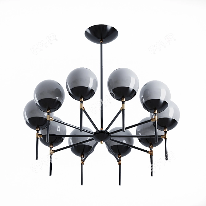 Elegant Lolli Chandelier 36 3D model image 2