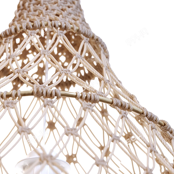 Bohemian Macrame Lampshade: Indila 3D model image 4