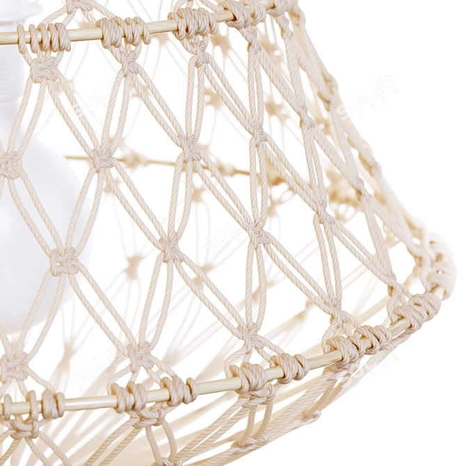 Bohemian Macrame Lampshade: Indila 3D model image 5