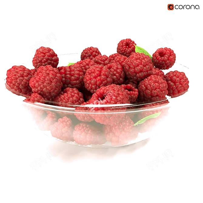 Raspberry Delight: Fresh and Juicy! 3D model image 1