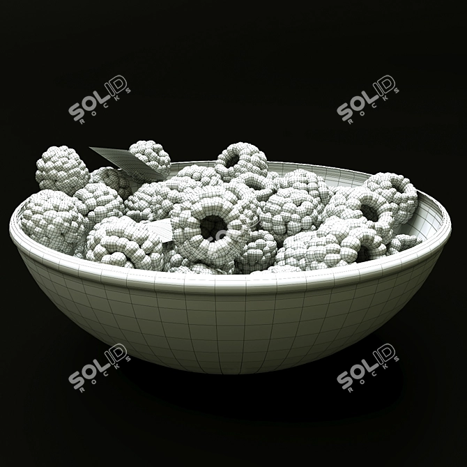 Raspberry Delight: Fresh and Juicy! 3D model image 4