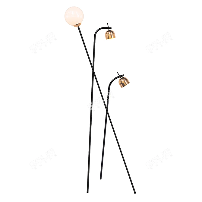 Adjustable LED Floor Lamp 3D model image 1