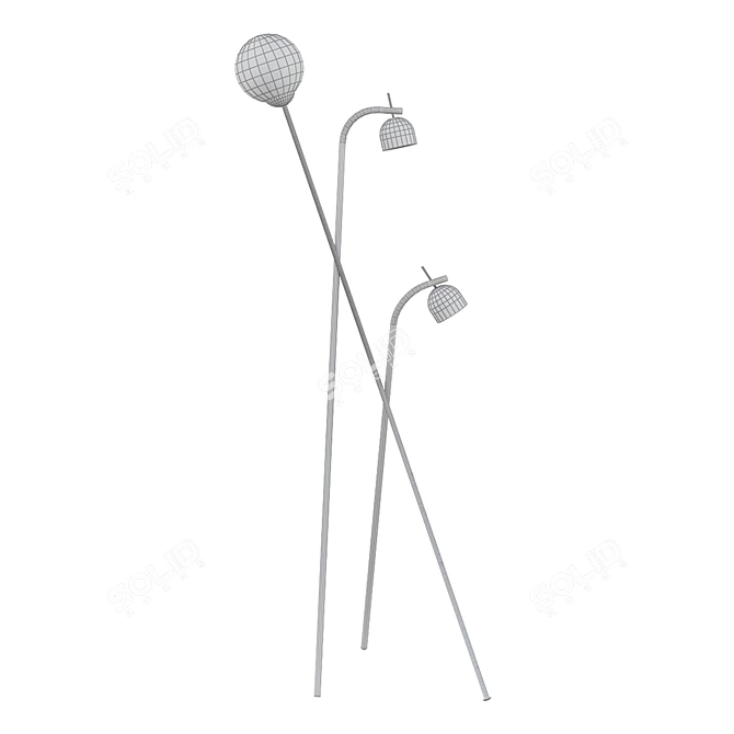 Adjustable LED Floor Lamp 3D model image 2