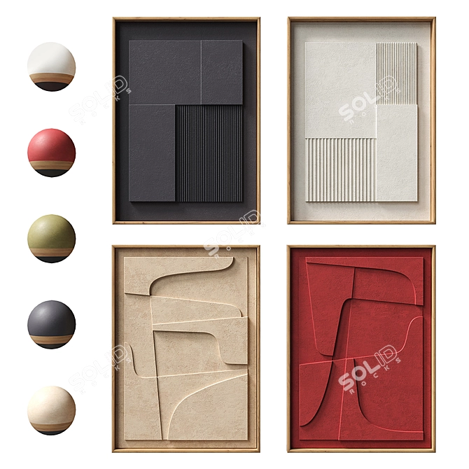 Atelier Plateau: Scandinavian Relief Set 3D model image 1