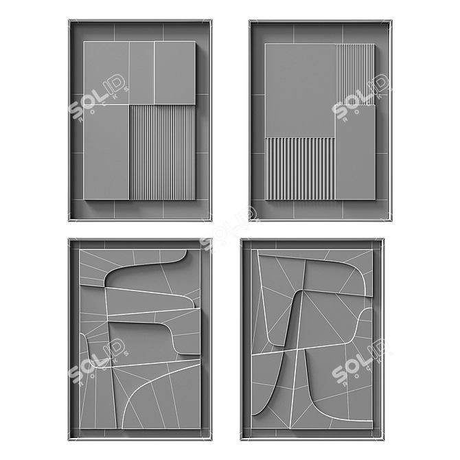 Atelier Plateau: Scandinavian Relief Set 3D model image 6