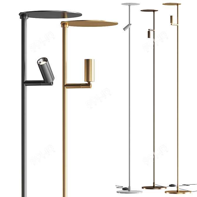 Sleek Kelly Floor Lamp 3D model image 1