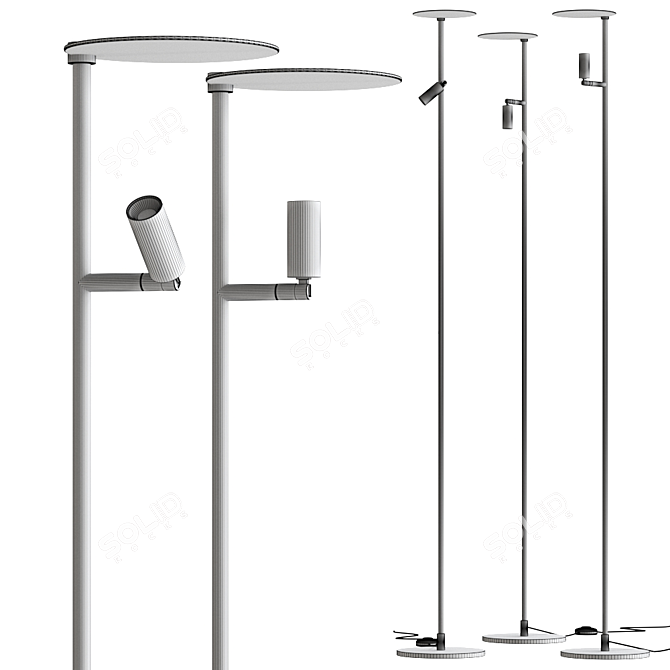 Sleek Kelly Floor Lamp 3D model image 2