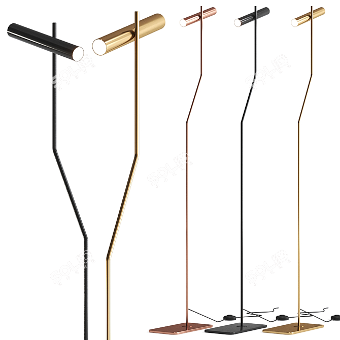 Sleek COLOSSEO Floor Lamp 3D model image 1