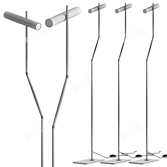 Sleek COLOSSEO Floor Lamp 3D model image 2