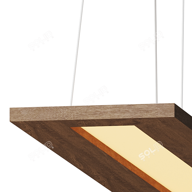 Modern Forms Woodtone LED Linear Suspension 3D model image 3