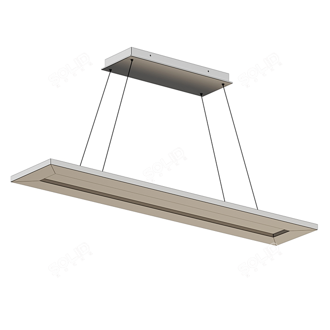 Modern Forms Woodtone LED Linear Suspension 3D model image 4