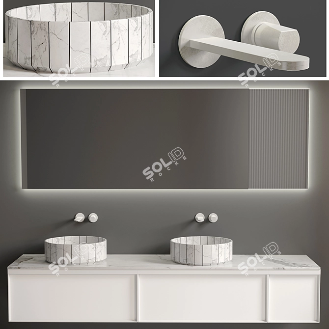 Antonio Lupi Bemado Bianco Opaco Sink Vanity 3D model image 12