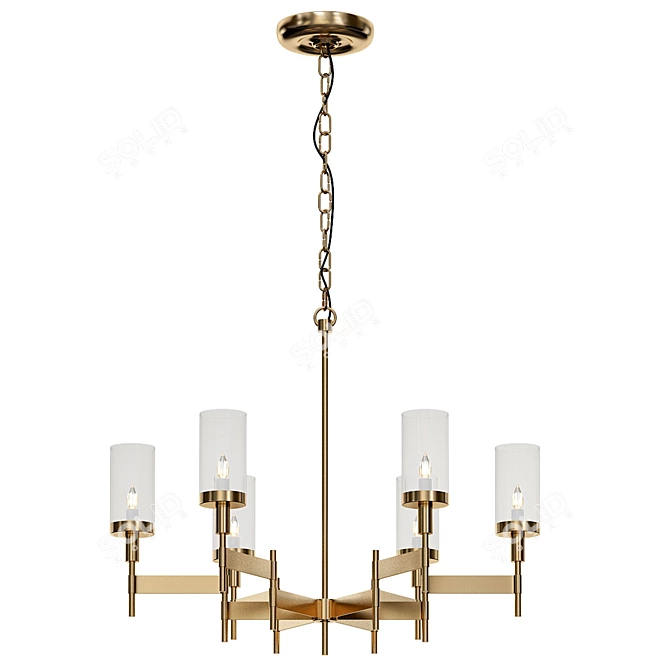 Elegant Brass Plated Decor 3D model image 1