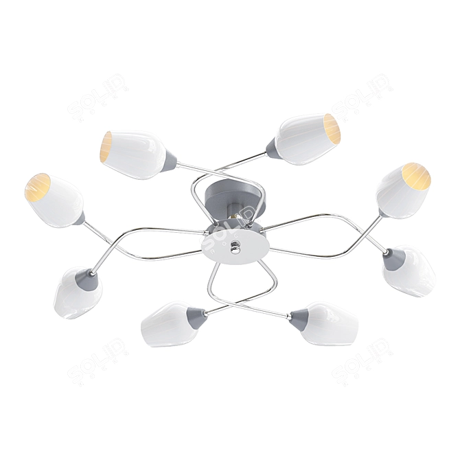 Elegant Olympia Ceiling Chandelier 3D model image 1