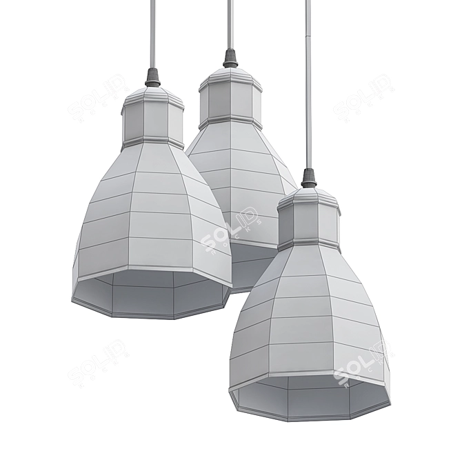 Eglo Priddy 49465 Pendant Chandelier 3D model image 2