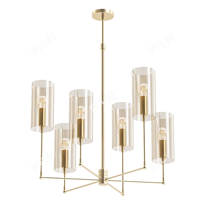 Modern Elegance Pendant Light 3D model image 1