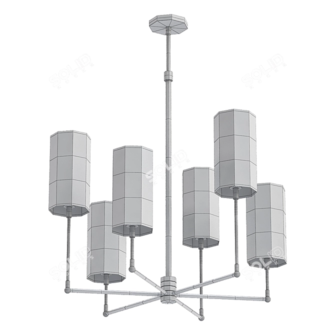 Modern Elegance Pendant Light 3D model image 2