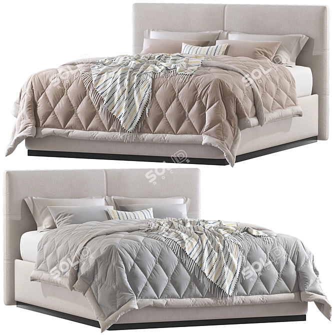 Luxury Payton Beds: Superior Comfort In Stylish Design 3D model image 1