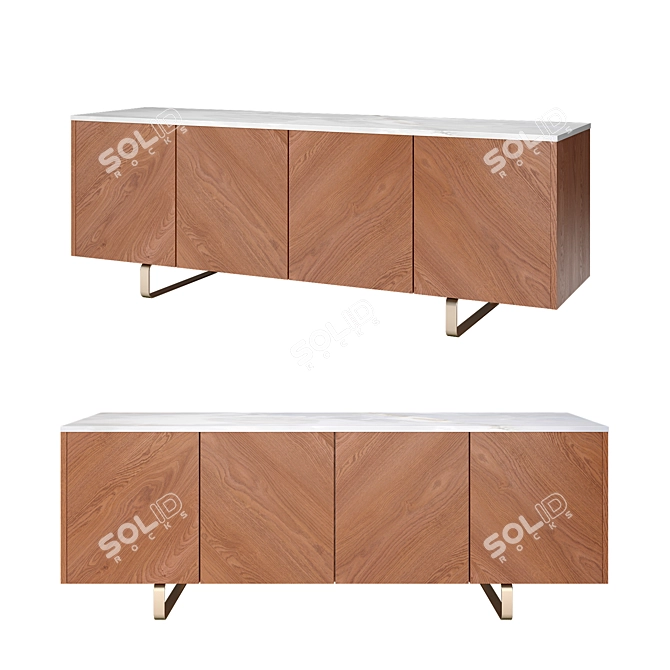 Elegant Cosmorelax Adagio TV Console 3D model image 1