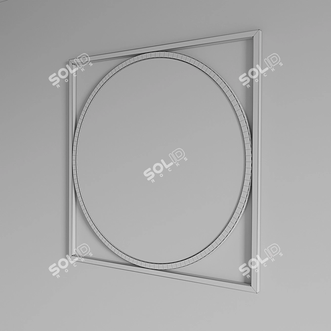 Modern Square Mirror - 780x780mm 3D model image 3