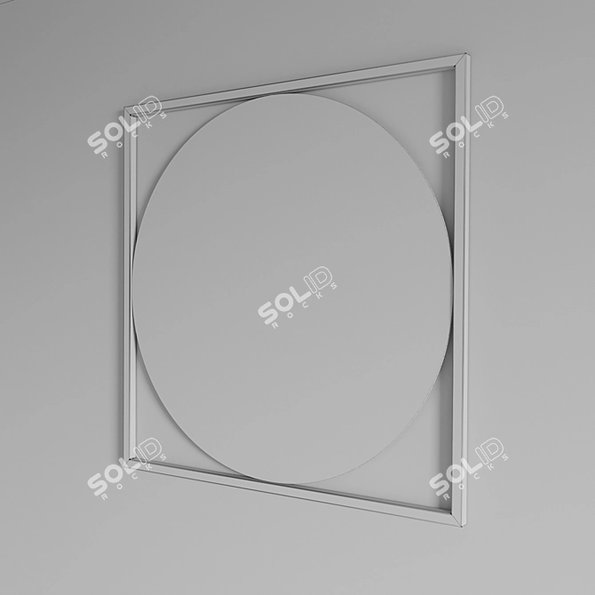 Sleek Square Mirror+ 3D model image 3