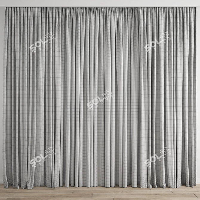 Premium 3D Curtain Model 3D model image 4