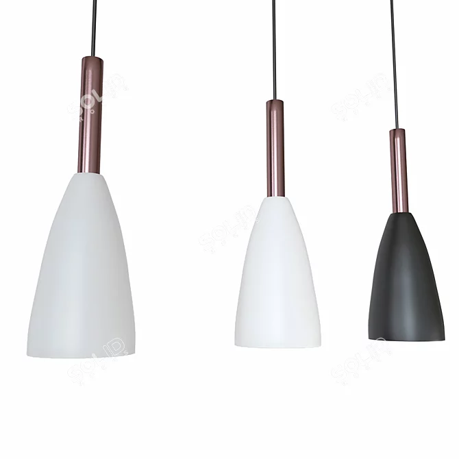 Elegant Agia Pendant Lamp 3D model image 2