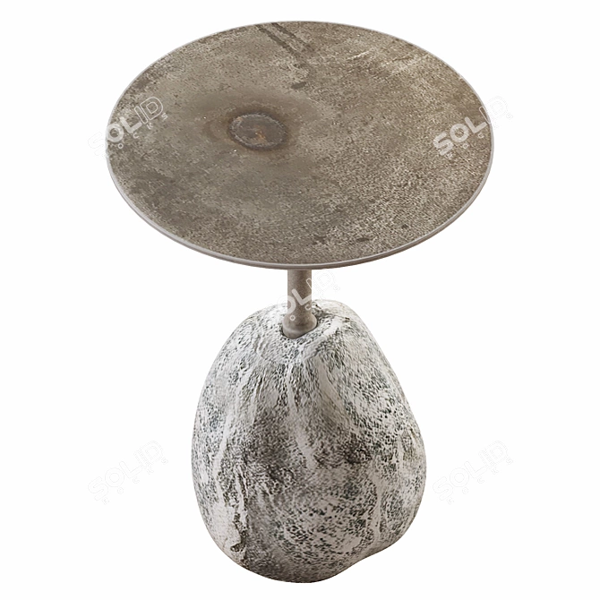 Modern Boulder Side Table 3D model image 2