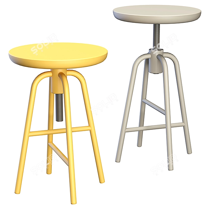 Lemon Twist Bite Stool 3D model image 1